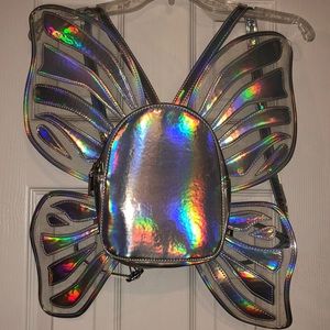 Silver Hologram Mini Backpack